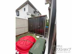 の物置・屋外倉庫 ナイソーシスター　2160×920×1903 KMW-219E-P-CB 施工例