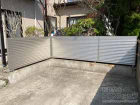 のフェンス・柵 ミエーネフェンス 目隠しルーバータイプ 自由柱施工 施工例