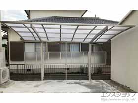 のカーポート プレシオスポート 積雪〜20cm対応＋サイドパネル＋着脱式補助柱 施工例