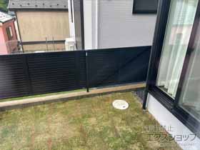 のフェンス・柵 ミエーネフェンス 目隠しルーバータイプ　自由柱施工 施工例