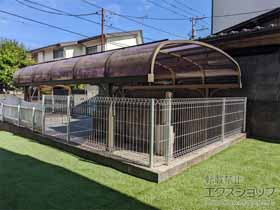 のフェンス・柵 ユメッシュE型 フリー支柱タイプ 施工例