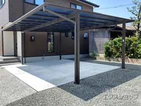 のカーポート ネスカF (フラットスタイル) ワイド 積雪〜20cm対応 施工例