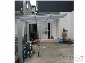 のサイクルポート・駐輪場 ネスカFミニ (フラットスタイル) 積雪〜20cm対応 施工例