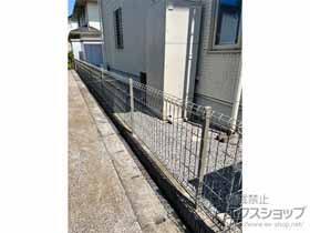 のフェンス・柵 イーネットフェンス 3F型 自由柱施工 施工例