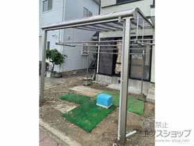 のテラス屋根 ソラリア R型 テラスタイプ 単体 積雪〜20cm対応+吊り下げ式 固定物干し 施工例