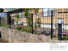 のフェンス・柵 イーネットフェンス 3F型 自由柱施工 施工例