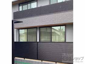 のフェンス・柵 ルシアスフェンスF05型 横ルーバー 自由柱施工 施工例