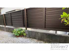 のフェンス・柵 ミエーネフェンス 目隠しルーバータイプ　自由柱施工 施工例