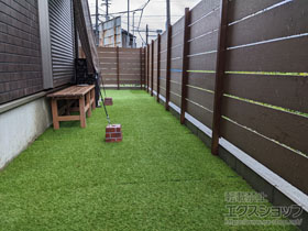 のフェンス・柵 プラド/one ジョイント有 　隙間10mm H1200 施工例