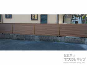 のフェンス・柵 ミエーネフェンス 目隠しルーバータイプ・自由柱施工 施工例