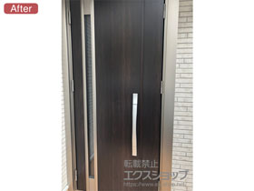 の玄関ドア リシェント玄関ドア3 断熱K4仕様 親子仕様(ランマ無)外観左吊元 M78型 ※タッチキー仕様(キー付リモコン) 施工例