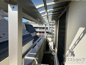 のバルコニー・ベランダ屋根 ソラリア R型 1500 屋根タイプ 単体 積雪〜50cm対応 施工例