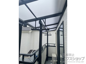 のバルコニー・ベランダ屋根 ソラリア F型 屋根タイプ 単体 積雪〜20cm対応 施工例