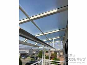のバルコニー・ベランダ屋根 ソラリア R型 屋根タイプ 単体 積雪〜20cm対応＋吊り下げ式固定物干し 標準タイプ 施工例