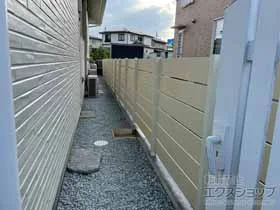 グローベンのフェンス プラド/one(ワン)フェンス ジョイントあり仕様 H1000 隙間10mm 施工例