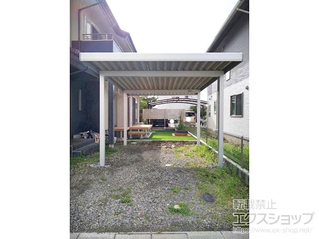 YKKAPのカーポート ジーポートneo 積雪100cmAタイプ 4本角柱 施工例