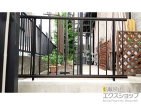 のフェンス・柵 ミエッタフェンス 防犯たて格子タイプ・自由柱施工 施工例