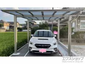 LIXIL(リクシル)のカーポート ネスカF (フラットスタイル) ワイド 積雪～20cm対応 施工例
