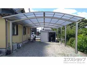 三協アルミのカーポート カムフィエース ワイド 縦連棟 積雪～20cm対応 施工例