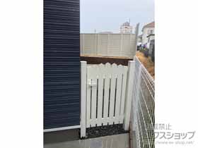 の門扉 シンプレオ門扉A1型 アメリカン 片開き 門柱使用 施工例