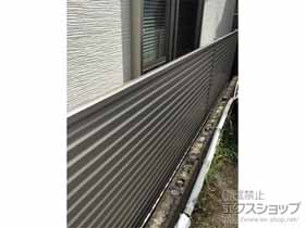 のフェンス・柵 ミエーネフェンス 目隠しルーバータイプ　自由柱施工 施工例