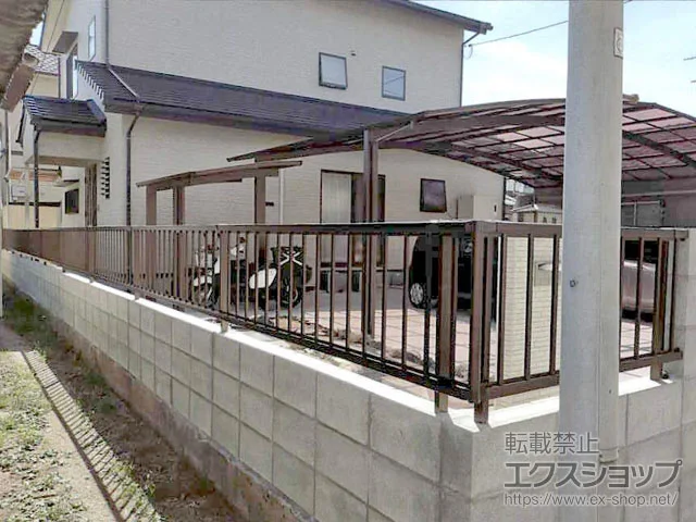 Value Selectのフェンス ミエッタフェンス 防犯たて格子タイプ 自由柱施工 施工例