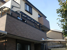 のバルコニー・ベランダ屋根 ソラリア R型 屋根タイプ 単体 積雪〜20cm対応 施工例