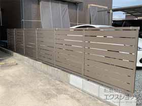 のフェンス・柵 フェンスAB YS3型 横スリット3　フリーポールタイプ 施工例