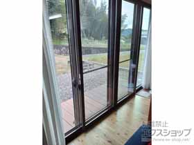 の二重窓（内窓） インプラス 引違い窓 変則4枚建+ふかし枠（20mm）3方カーテンレール取付仕様 施工例