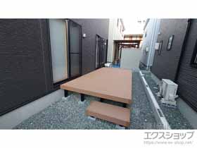 のウッドデッキ リウッドデッキ 200＋独立式 リウッドステップ2型 施工例