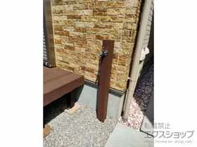 ニッコーエクステリアの立水栓 立水栓ユニット レヴウッドタイプ 施工例