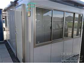 の物置・屋外倉庫 ナイソーGMタイプ  一般型 2460×1300×2270（ドア吊元：右） SMK-32SGMN 施工例