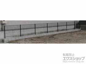 のフェンス・柵 イーネットフェンス 3F型　自由柱施工 施工例