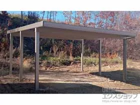 LIXIL(リクシル)のカーポート カーポートST 積雪100cm対応 2台用 角柱6本柱 施工例