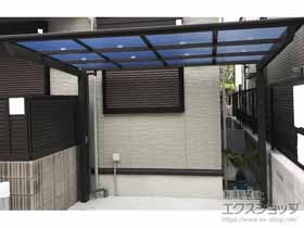 兵庫県尼崎市のLIXIL(リクシル)のサイクルポート・自転車置き場 フーゴFミニ (フラットスタイル) 積雪～20cm対応 施工例