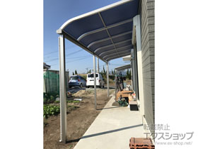のテラス屋根 プレシオステラスII R型 テラスタイプ 連棟　積雪〜20cm対応 施工例