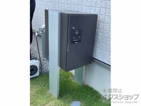 パナソニック(Panasonic)の機能門柱・ポスト 宅配ボックス COMBO ミドルタイプ(前入れ/前出し) ポール施工 施工例