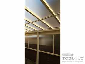 のテラス屋根 ソラリア F型 テラスタイプ 単体 積雪〜20cm対応＋前面パネル 施工例
