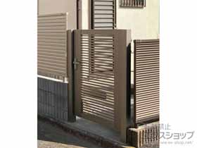 神奈川県藤沢市のLIXIL リクシル(TOEX)の門扉 開き門扉AB YR1型 片開き　柱使用 施工例