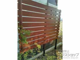 のフェンス・柵 マイティウッド デコII 120サイズ 隙間20mm H2000 10段 施工例