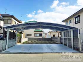 のカーポート アリュース トリプル　積雪〜20cm対応＋サイドパネル 施工例