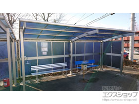 のサイクルポート・駐輪場 アリュース パーク 積雪〜20cm対応*パネル2面囲い 施工例