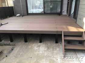のウッドデッキ リウッドデッキ 200＋ステップ5型 Hタイプ(2段) 施工例