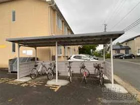 ヨドコウのサイクルポート・自転車置き場 ヨド自転車置場 YOKCタイプ 連棟 積雪型 施工例
