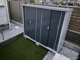 の物置・屋外倉庫 シンプリー 一般型 1940×615×1603 MJX-196D-P-CG 施工例