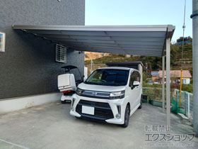 のテラス屋根 ソラリア F型 ビッグサイズ 単体 積雪〜20cm対応 施工例