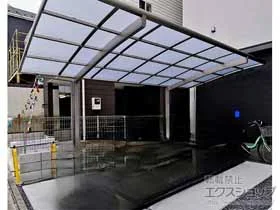 LIXIL(リクシル)のカーポート ネスカR (ラウンドスタイル) 積雪〜20cm対応 施工例