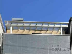 YKKAPのバルコニー屋根 ソラリア F型 1500 屋根タイプ 単体 積雪～50cm対応 施工例