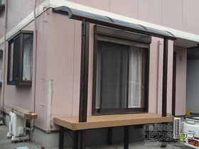 のテラス屋根 ソラリア R型 テラスタイプ 単体 積雪〜20cm対応 施工例