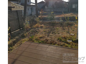 のフェンス・柵 モクアルフェンス 横板タイプ 自由柱施工 施工例